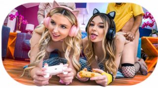 DaughterSwap Della Cate Britt Blair – No More Gaming – Bffs Share Some Daddy Dick
